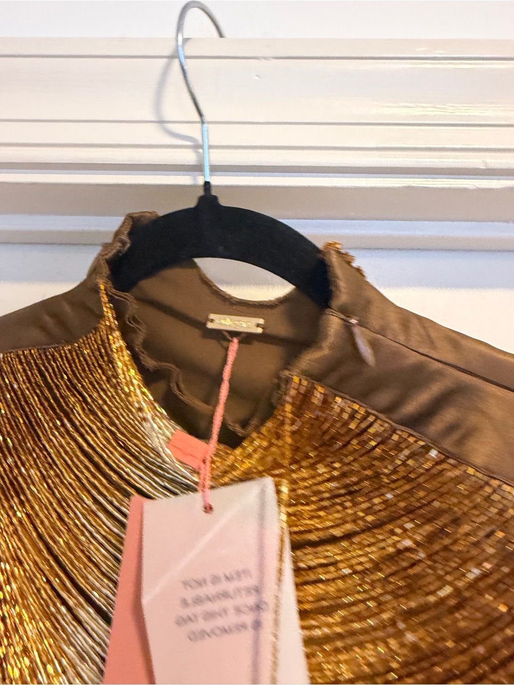 Cult Gaia Taraji Gold Beaded High-Neck Top Size Small NEW! New with tags! - Picture 11 of 14